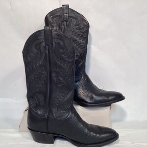 Panhandle Slim Black Leather Cowboy Western Cowboy Boots Men’s size 9 1/2
